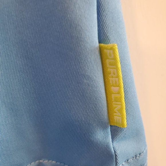Pure Lime Athletic Running Tennis Golf Skort Blue Stretch Size Medium M - Picture 2 of 7
